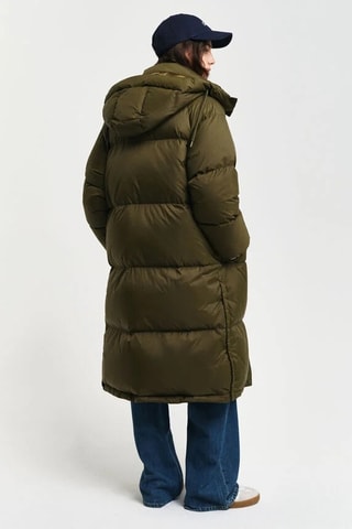 Blusão comprido com capuz - Caqui