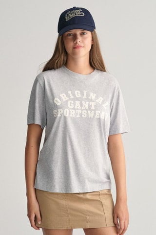 T-shirt relaxed - Cinzento-claro