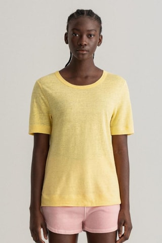T-shirt em linho - Amarelo
