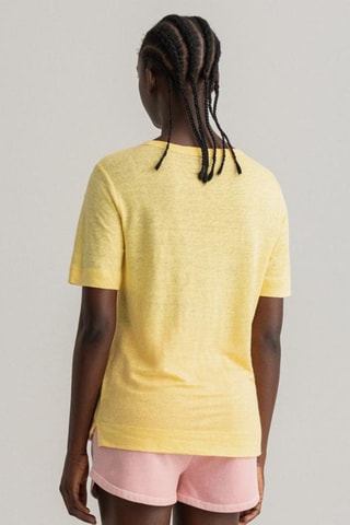 T-shirt em linho - Amarelo