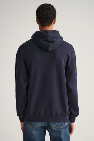 Sweat relaxed à capuche - Bleu marine