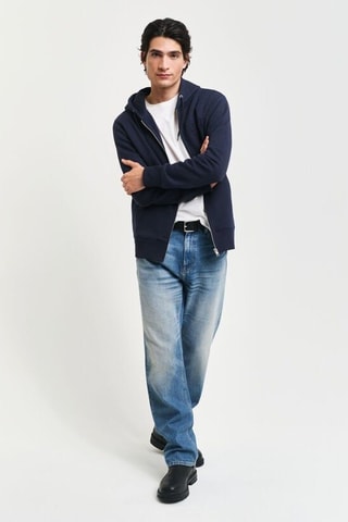 Sweat com capuz - Azul-marinho