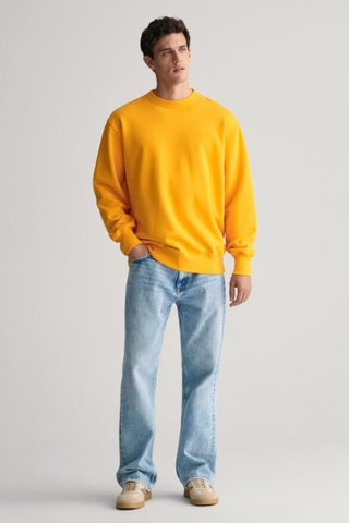 Sweat relaxed em algodão biológico - Amarelo