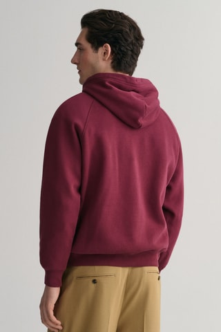 Sweat oversize com capuz - Bordô