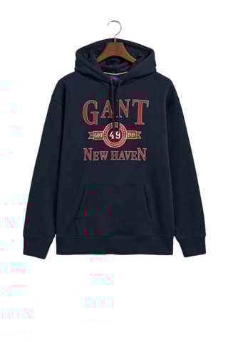 Sweat com capuz relaxed - Azul-marinho