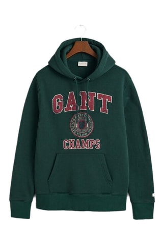 Sweat com capuz - Verde-esmeralda