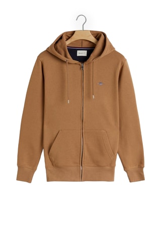 Sweat com capuz regular - Caqui