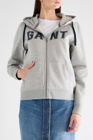 Sweat com capuz - Cinzento-claro