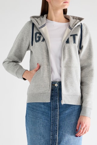 Sweat com capuz - Cinzento-claro