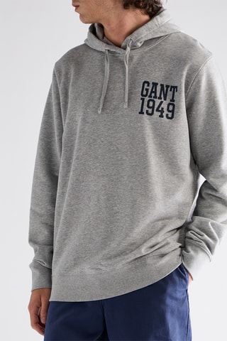 Sweat com capuz - Cinzento