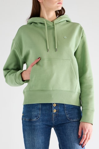 Sweat com capuz - Verde-claro