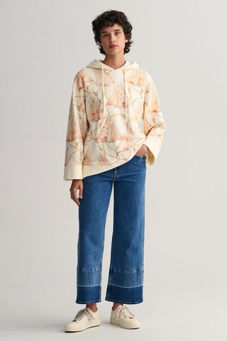 Sweat com capuz - Cru e salmão