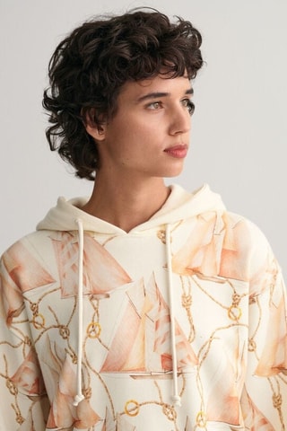 Sweat com capuz - Cru e salmão