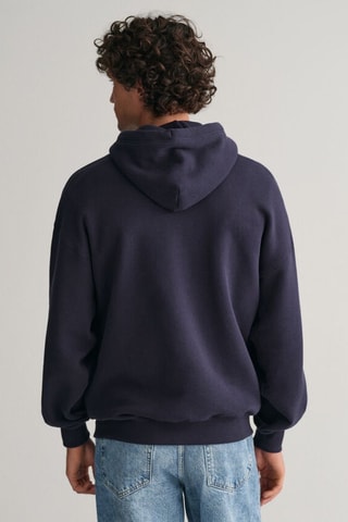 Sweat relaxed com capuz - Azul-marinho