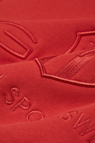 Sweat regular com capuz - Vermelho