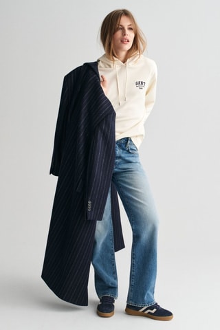 Sweat relaxed com capuz- Creme