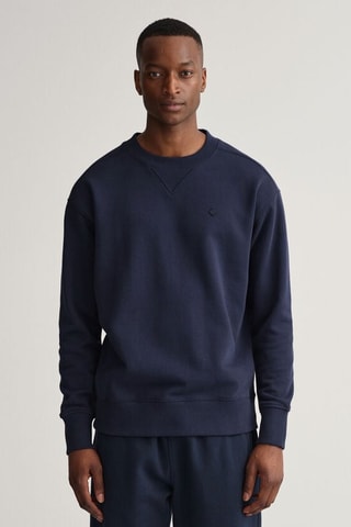 Sweat em algodão biológico - Azul-marinho