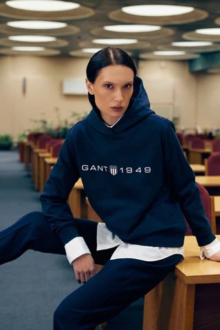 Sweat com capuz - Azul-marinho