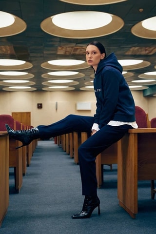 Sweat com capuz - Azul-marinho