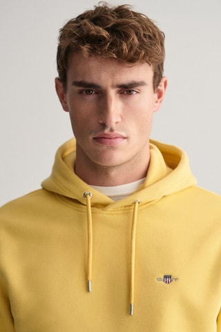 Sweat regular com capuz - Amarelo