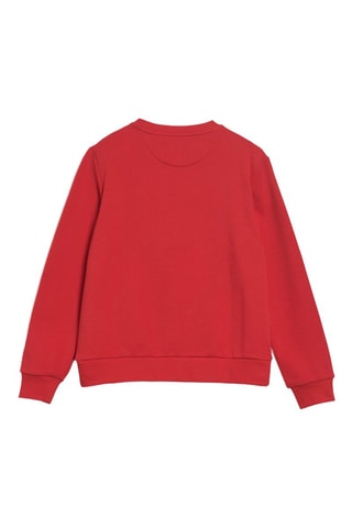 Sweat regular com capuz - Vermelho