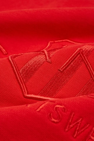 Sweat regular com capuz - Vermelho