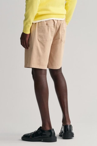 Calções direitos - Bege