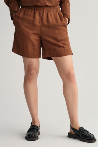 Bermudas de linho - Camel