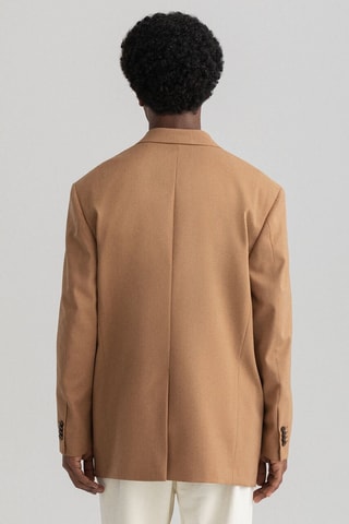 Blazer oversize em lã - Bege