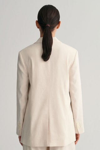 Blazer regular em linho - Bege