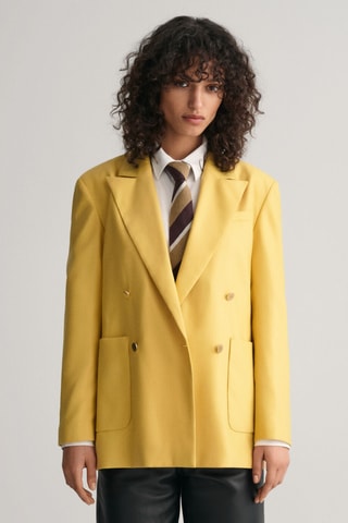 Blazer regular em lã - Amarelo