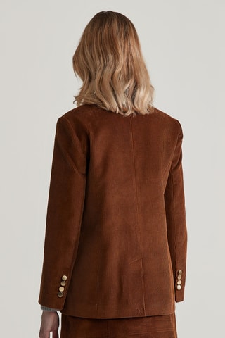 Blazer em veludo - Castanho