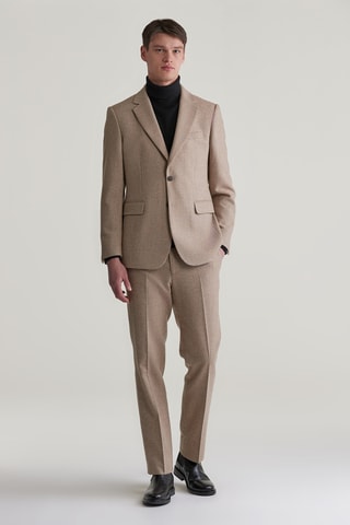 Blazer slim em lã - Bege