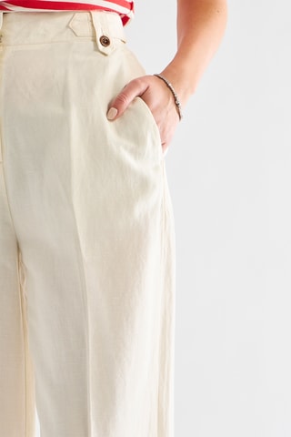 Calças em linho - Bege