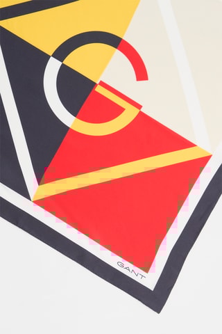 Lenço quadrado em seda - Vermelho