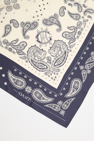 Lenço quadrado em seda - Azul