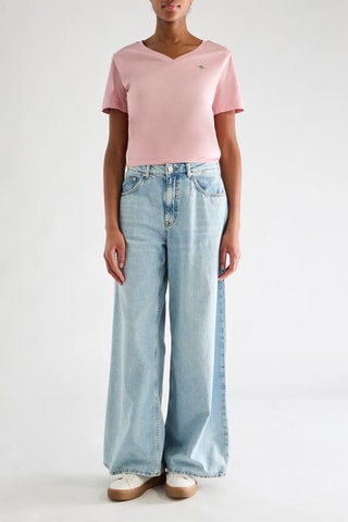 Calças de ganga wide legs - Azul-claro