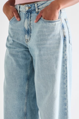 Calças de ganga wide legs - Azul-claro