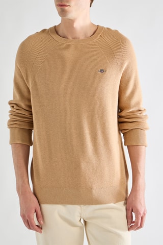 Camisola em lã merino - Bege