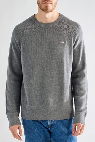 Camisola em lã merino - Cinzento