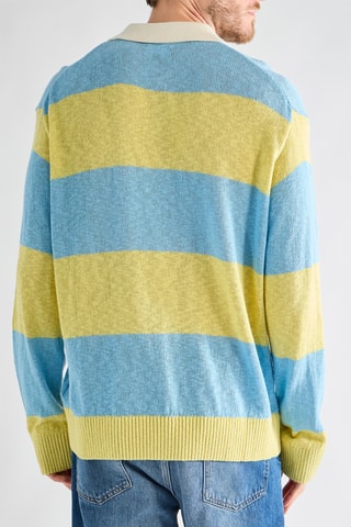 Camisola em algodão biológico e linho - Amarelo