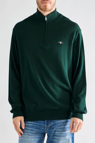 Camisola em lã - Verde-escuro