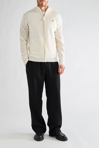 Casaco de malha em lã de cordeiro - Cru