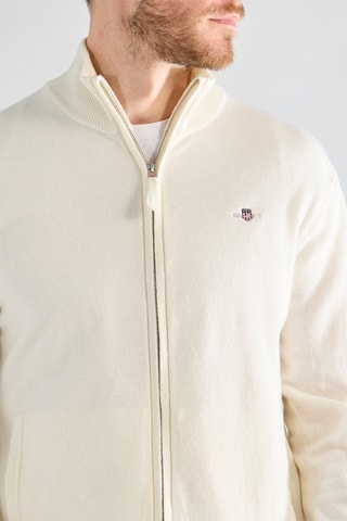 Casaco de malha em lã de cordeiro - Cru