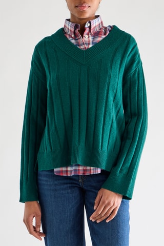 Camisola em lã de cordeiro - Verde