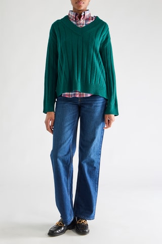 Camisola em lã de cordeiro - Verde