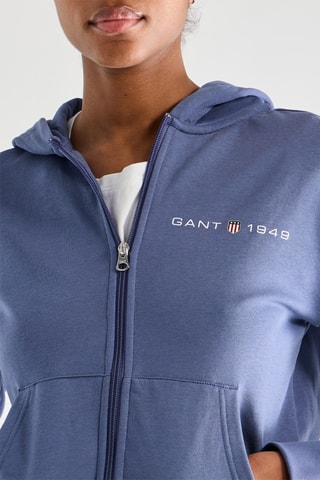 Casaco de malha com capuz - Azul