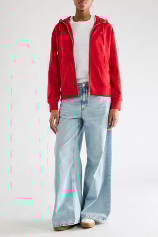 Camisola com capuz - Vermelho