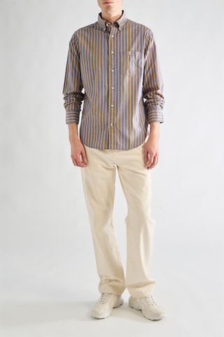 Camisa em algodão biológico - Cinzento