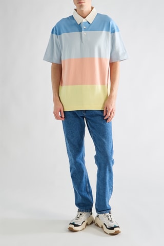 Polo - Azul e branco